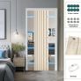 Magnetic Door Curtain with Blackout, Foldable Room Divider for Bathroom/Bedroom/Living Room, Accordion Design (Cream-Coloured) Image 7