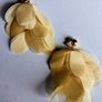 Cream Vanilla Juilette Cascading Floral Petal Clip On Earrings Image 5