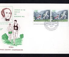 1979 Ireland Events Worlds Cross Country Championships Commemorative Stamp Imprint Pair Illustrated Hibernian First Day Cover (FDC)
