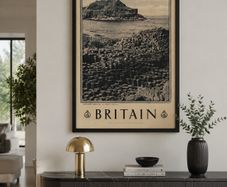 Rare Original c.1950 Giants Causeway Northern Ireland Tourism Poster  40 inches x 25 inches