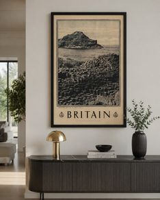 Rare Original c.1950 Giants Causeway Northern Ireland Tourism Poster  40 inches x 25 inches