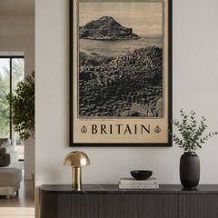 Rare Original c.1950 Giants Causeway Northern Ireland Tourism Poster  40 inches x 25 inches