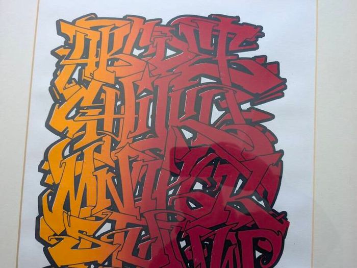 Inkie Signed Limited Edition Print - "Alphabet" - 6/30 - Framed