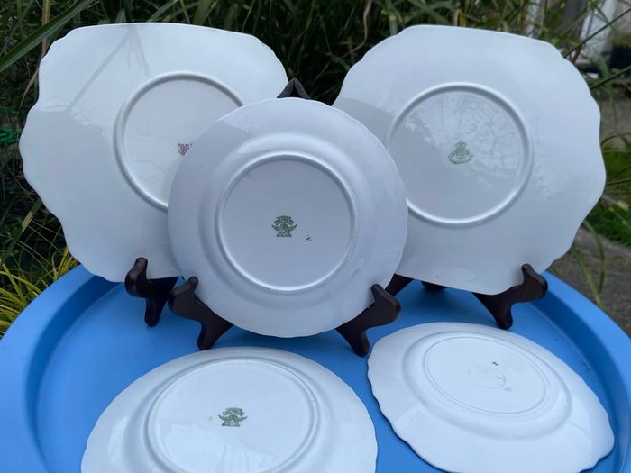 Six mismatched pretty plates/dishes