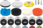 133pcs Sanding Discs Car Polishing Pads Kit for Drill, 75mm Wet and Dry Sandpaper 60-10000 Grits, Car Headlight Restoration Kit, Drill Sanding Attachments Buffing Pads for Auto, Wood and Metal
