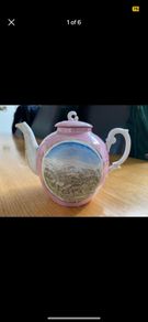 Victorian Porcelain Souvenir Teapot