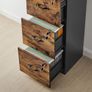 File Cabinet, Filing Cabinet for Home Office, Printer Stand, with 3 Lockable Drawers, Adjustable Hanging Rails, for A4 and Letter-Size Files, Rustic Brown and Ink Black Image 4