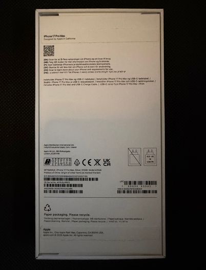 Apple iPhone 17 Pro Max 5G 512GB Phone - Silver - Unlocked