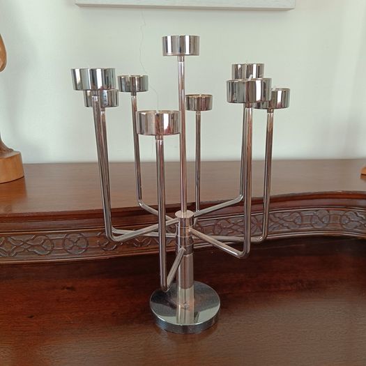 8-Arm Chrome Tealight Candelabra