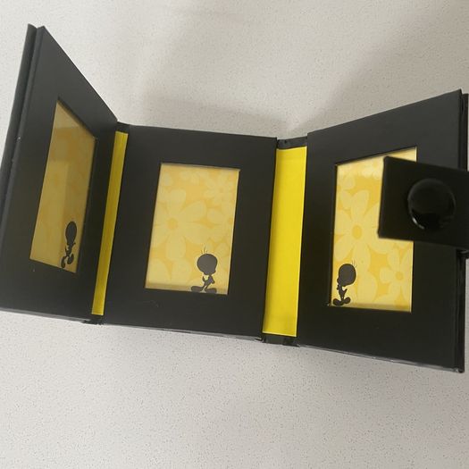 Tweety Mini Photo Wallet with Snap Button | Black