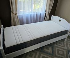 Single Bed - White, Very Good Condition, Vipack - Amori