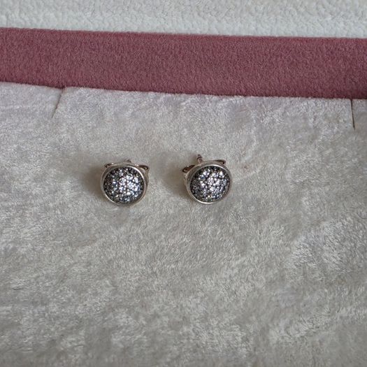 Pandora dazzling  earrings clear cubic zirconia very good condition