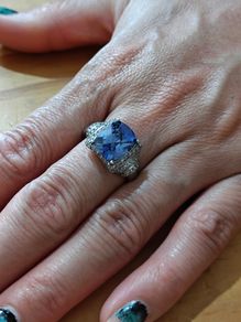 Sterling Silver Ring - Size T - Stamped for Silver (S23)