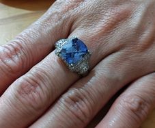 Sterling Silver Ring - Size T - Stamped for Silver (S23)