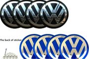 4pcs 56/60/65/70/75/90MM 56mm 60mm 65mm 70mm 75mm 90mm Car Alloy Wheel Center Hub Caps Emblem Badge Sticker For VW