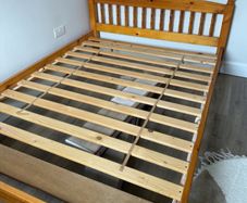 Beautiful Solid 4Ft 6 Double Wooden Bed Frame - Can Deliver