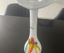 Stunning German art glass  mouth blown vase