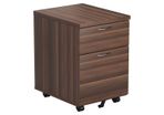 NEW 2 Drawer Mobile Pedestal - Dark Walnut