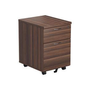 NEW 2 Drawer Mobile Pedestal - Dark Walnut