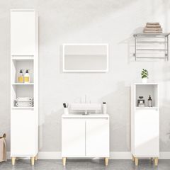 3 Piece Bathroom Furniture Set White