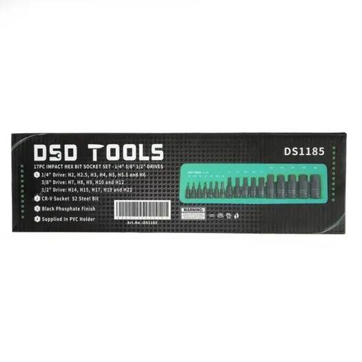 DSD Tools 17pc Hex Bit Socket Set