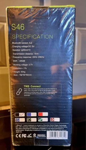 Portable Wireless Speaker S46, New, unopened.