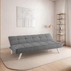 Dark grey fabric Folding 3 Seater Sofa 180cm