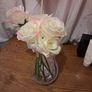 Artificial pink roses and vase Image 3