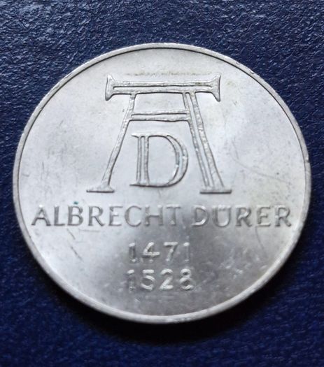 1971 Germany 5  Mark Albrecht Durer silver coin
