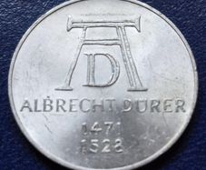 1971 Germany 5  Mark Albrecht Durer silver coin