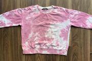 Ladies/Girls Pink Tye-Dye Jumper: Small