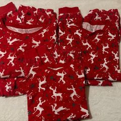 matching family Christmas pyjamas x3