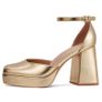 Brand New Women's Platform Chunky Heel Pumps 10CM Closed Toe Ankle Strap Image 5