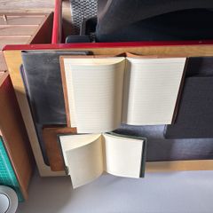 Two Galen Leather Slim A5 And B6 Notebook Covers and Notebooks