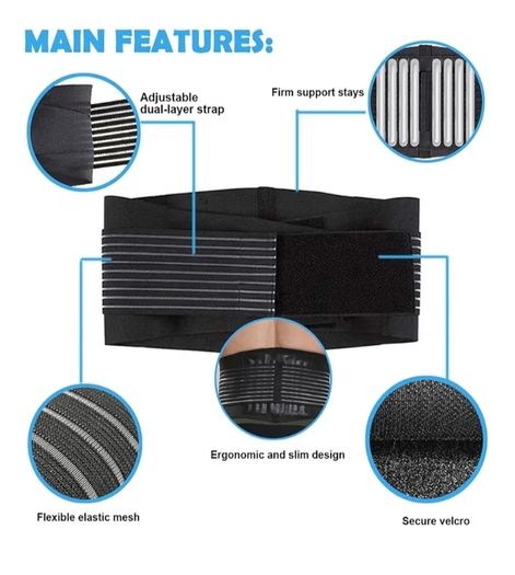 Back Brace for Scoliosis Sciatica and Back Pain Relief, Lumbar Support Belt for Men and Women, Adjustable Lower Back Support Brace with PU