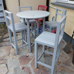 bar table and 4 chairs