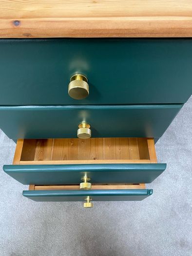 Refurbished Solid Wood Bedside Locker Inisbofin Green