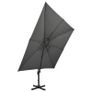 Cantilever Umbrella with Double Top 300x300 cm Anthracite Image 2
