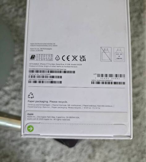 Apple Iphone 17 Pro Max 512GB IRISH