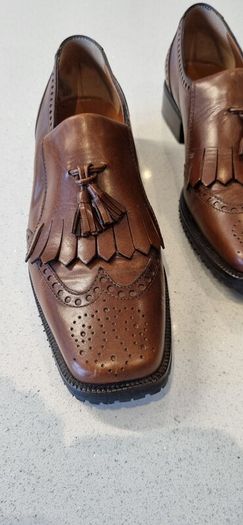italian brown leather loafers