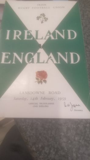 Rare Irish Rugby Programmes