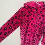 Girls Pink Leopard Print Fleece Onesie 13-14 Years Image 5