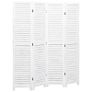 4-Panel Room Divider White 140x165 cm Wood Image 3