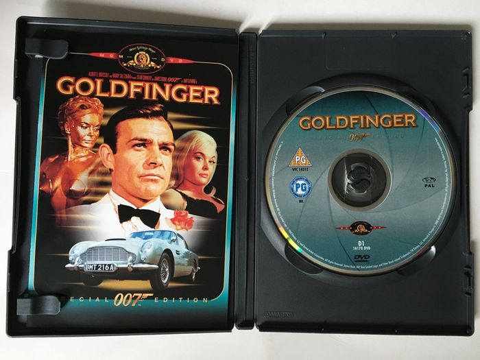 007 James Bond - Goldfinger [1964] Sean Connery, Honor Blackman, Gert Frobe & Shirley Eaton [Movie DVD]