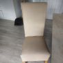 cream marble table and 4 chairs Image 3