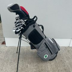 Golf clubs, bag, trolley
