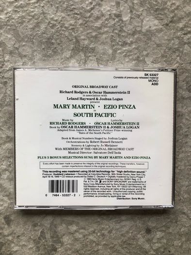Martin Pinza - South Pacific CD