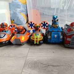 Paw patrol cars.