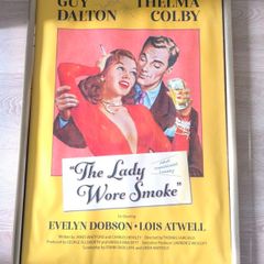 The Lady Wore Smoke retro advertising art poster print framed