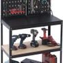 Heavy-Duty Garage Workbench with Pegboard Tool Storage & Shelving Image 3